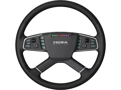 Volant camion MOZA TSW pour simulation avec boutons rétroéclairés