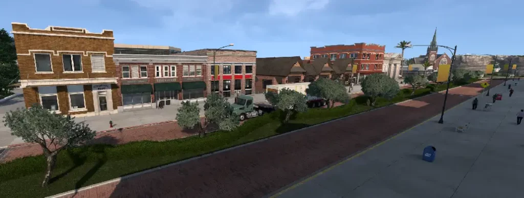 American Truck Simulator ville Main Street sur la carte ATS