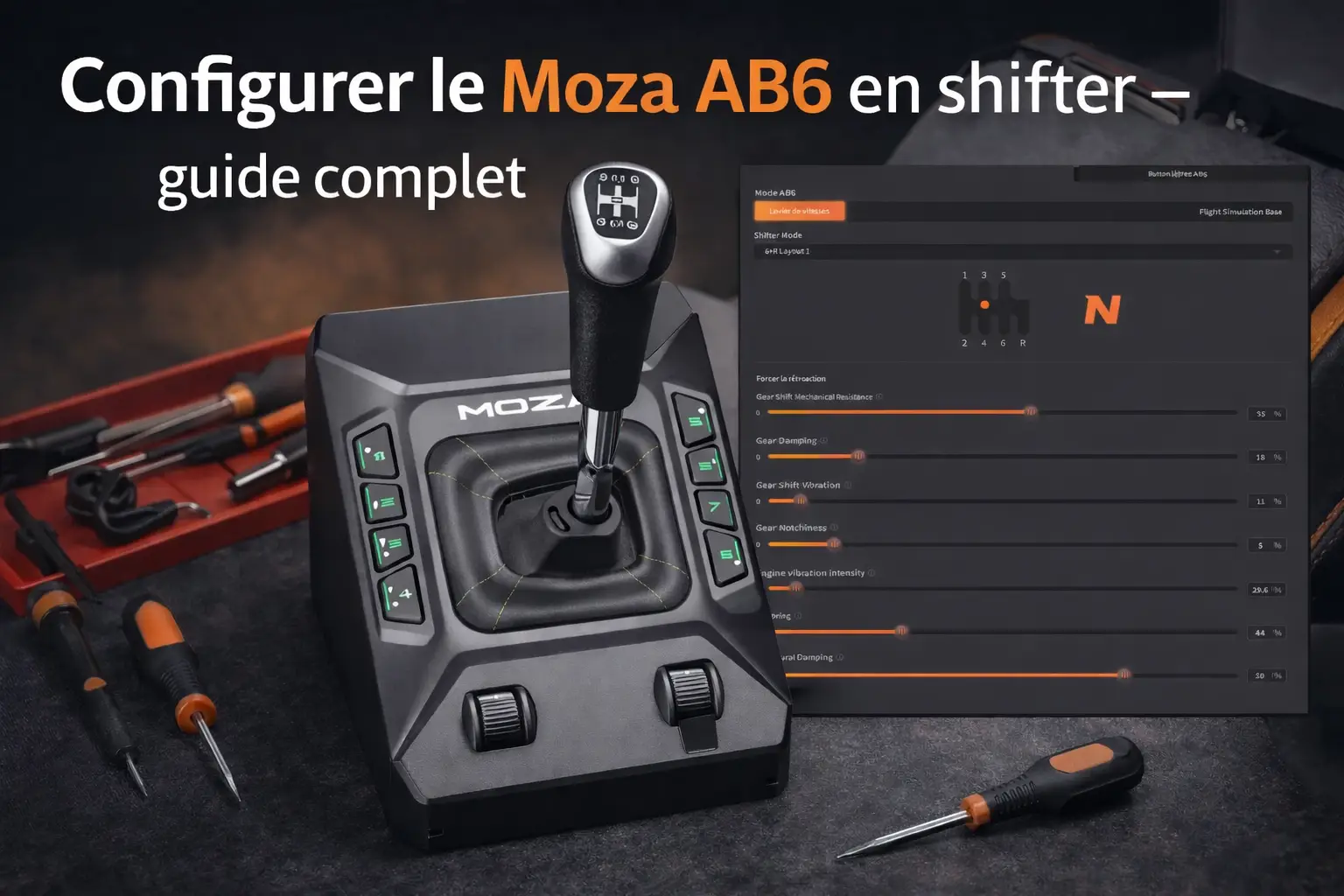 Configurer le Moza AB6 en shifter – guide complet