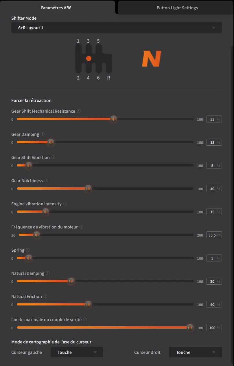 Réglages réalistes du système MOZA AB6 en mode shifter pour ATS et ETS2